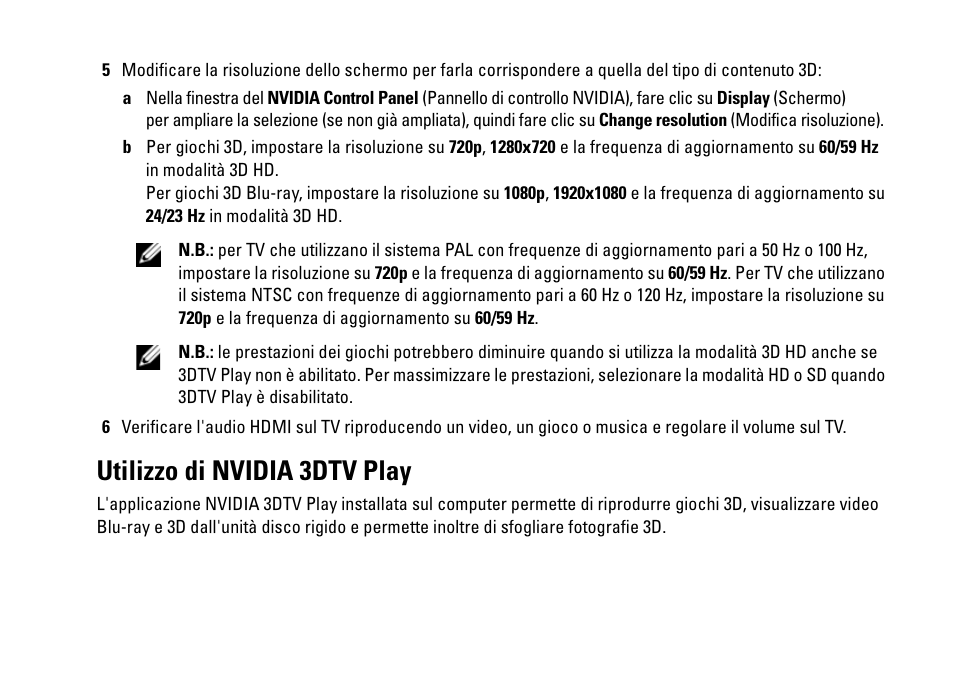 Utilizzo di nvidia 3dtv play | Dell XPS 17 (L701X, Late 2010) User Manual | Page 35 / 40
