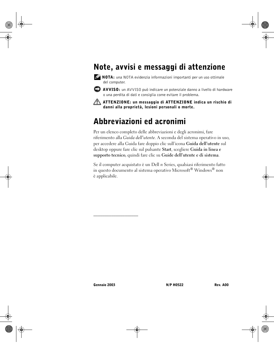 Abbreviazioni ed acronimi | Dell Latitude D800 User Manual | Page 114 / 198