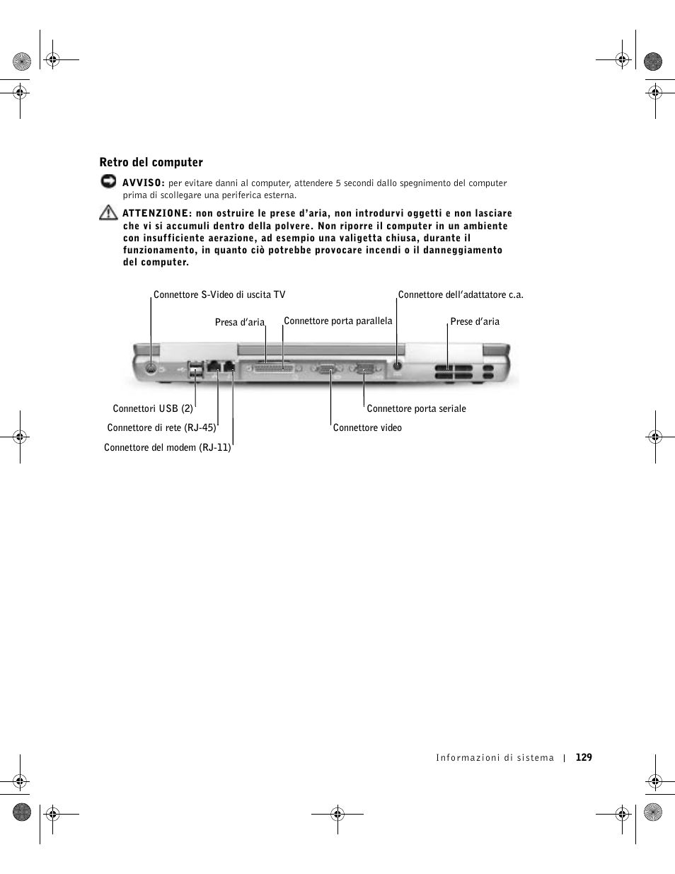 Retro del computer | Dell Latitude D800 User Manual | Page 131 / 198