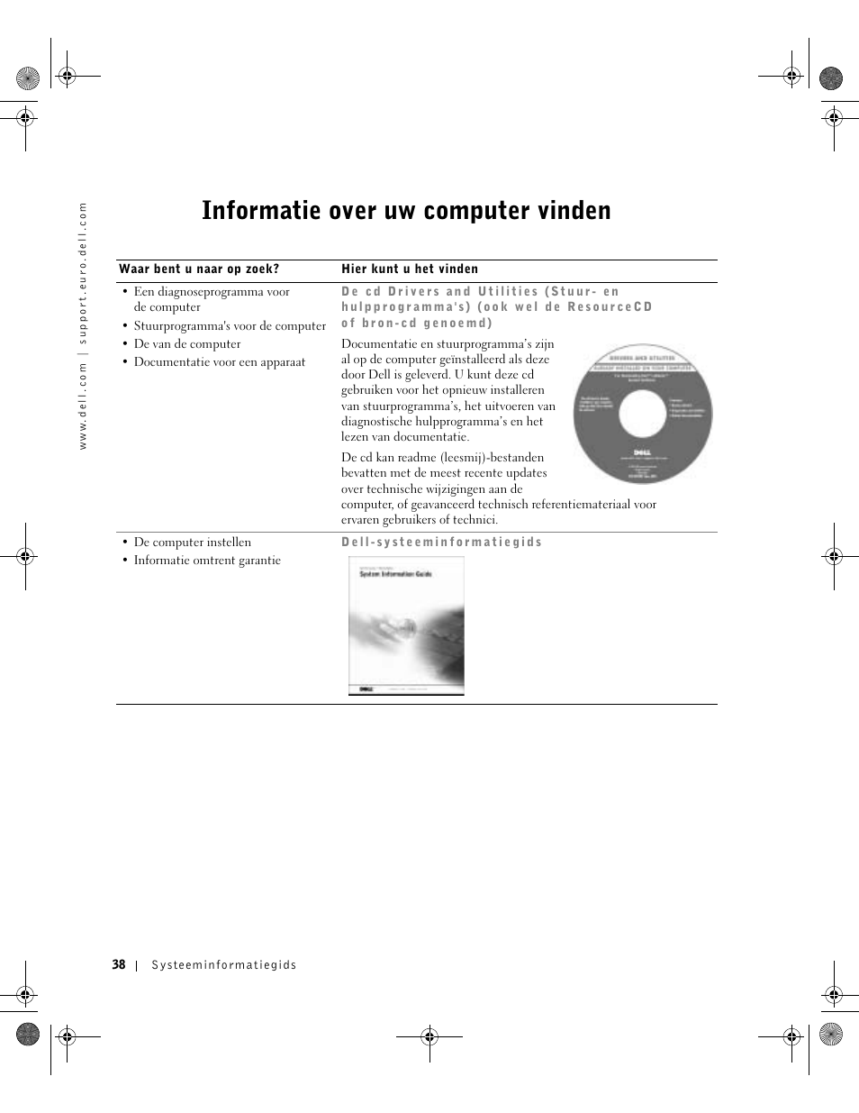 Informatie over uw computer vinden | Dell Latitude D800 User Manual | Page 40 / 198