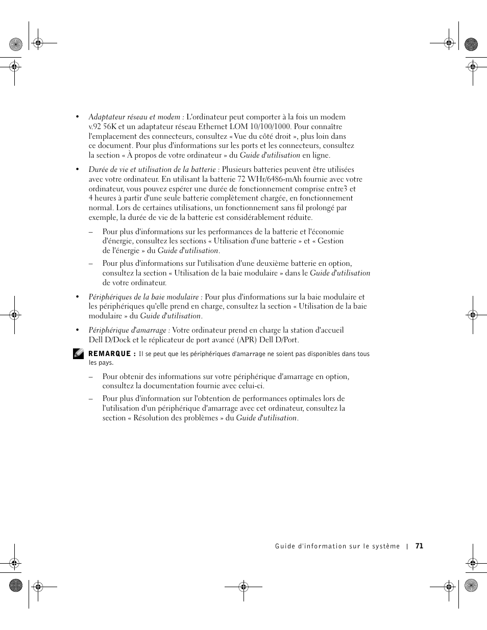 Dell Latitude D800 User Manual | Page 73 / 198