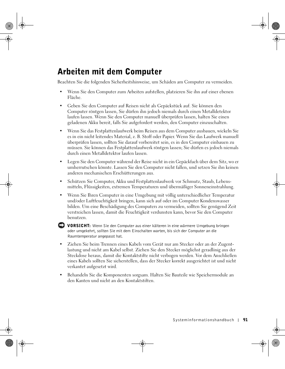 Arbeiten mit dem computer | Dell Latitude D800 User Manual | Page 93 / 198