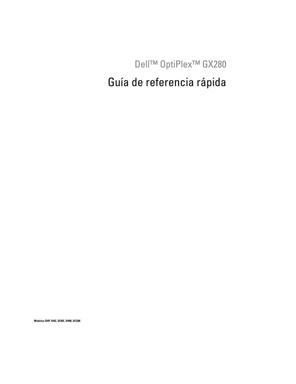 Guía de referencia rápida, Dell™ optiplex™ gx280 | Dell OptiPlex GX280 User Manual | Page 149 / 220