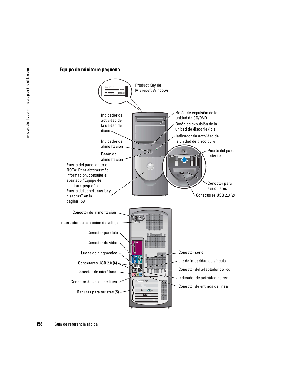 Equipo de minitorre pequeño | Dell OptiPlex GX280 User Manual | Page 158 / 220