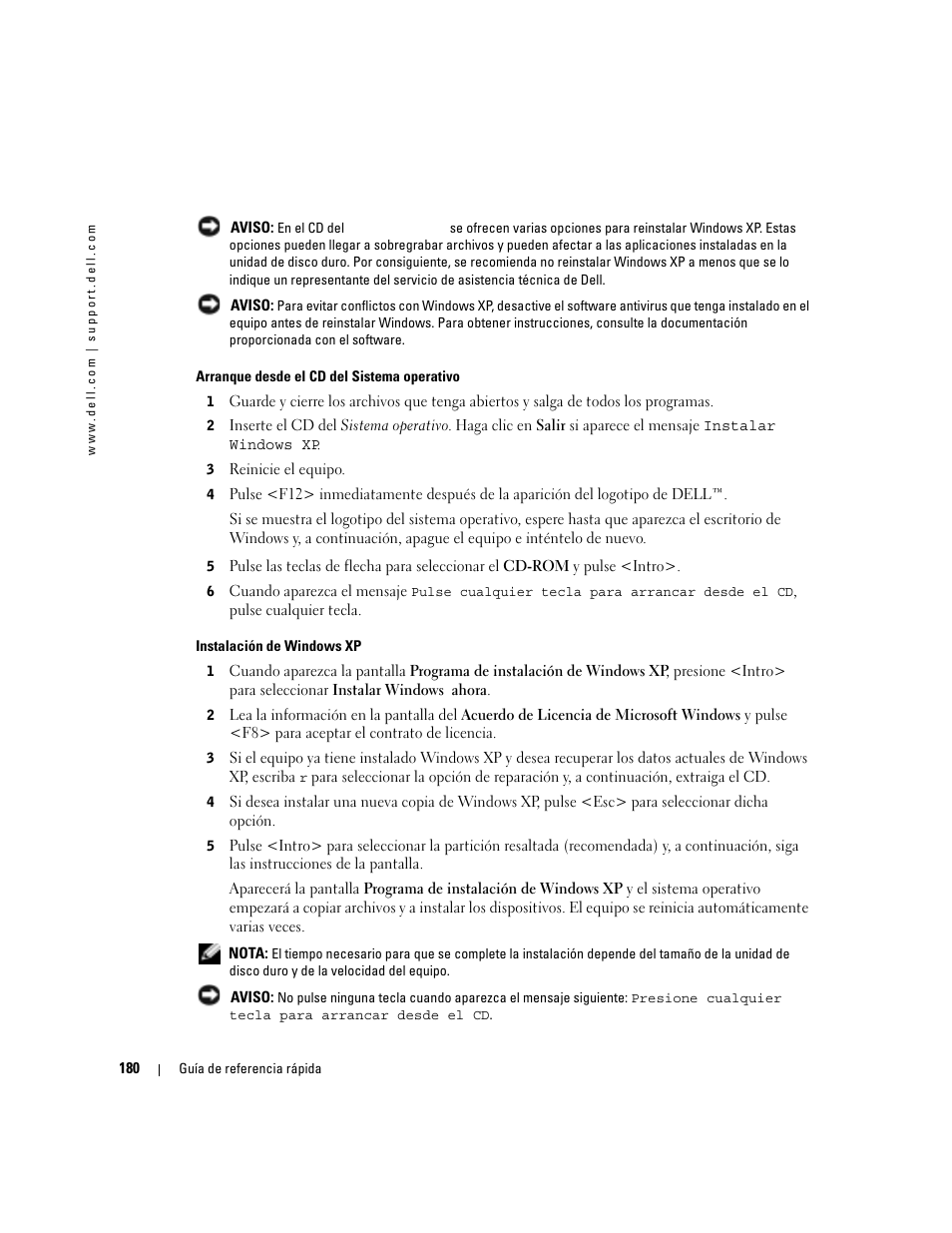 Dell OptiPlex GX280 User Manual | Page 180 / 220