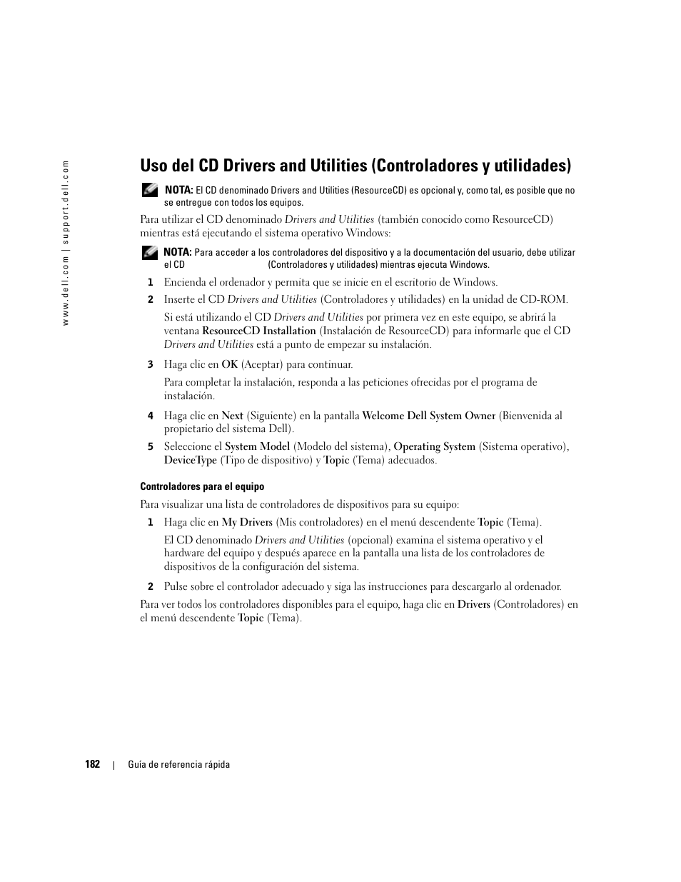 Dell OptiPlex GX280 User Manual | Page 182 / 220