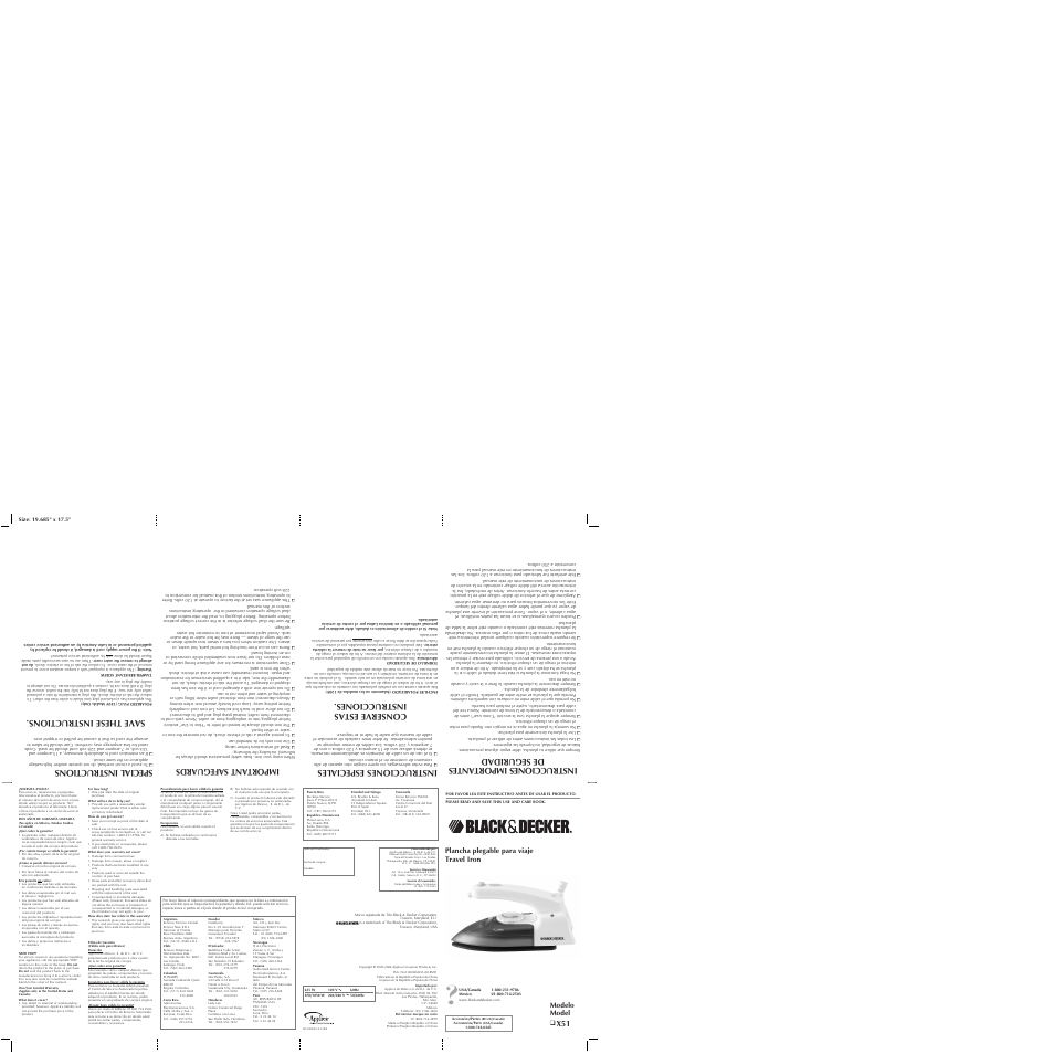 Black & Decker X51 User Manual | 2 pages