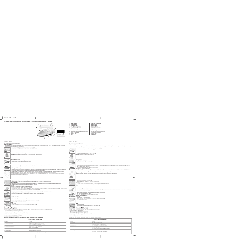 Como usar, Cuidado y limpieza, How to use | Care and cleaning | Black & Decker X51 User Manual | Page 2 / 2