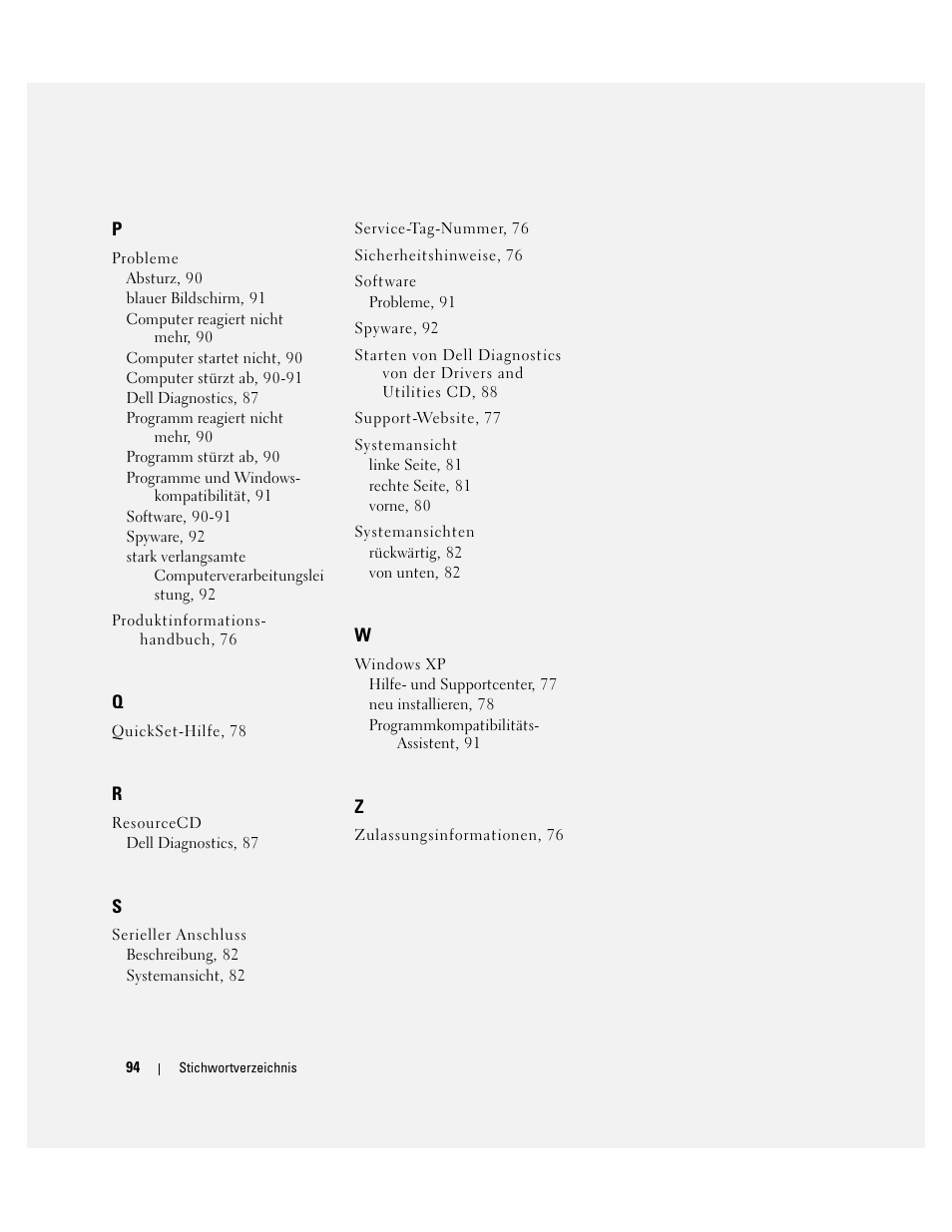 Dell Latitude D820 User Manual | Page 94 / 142