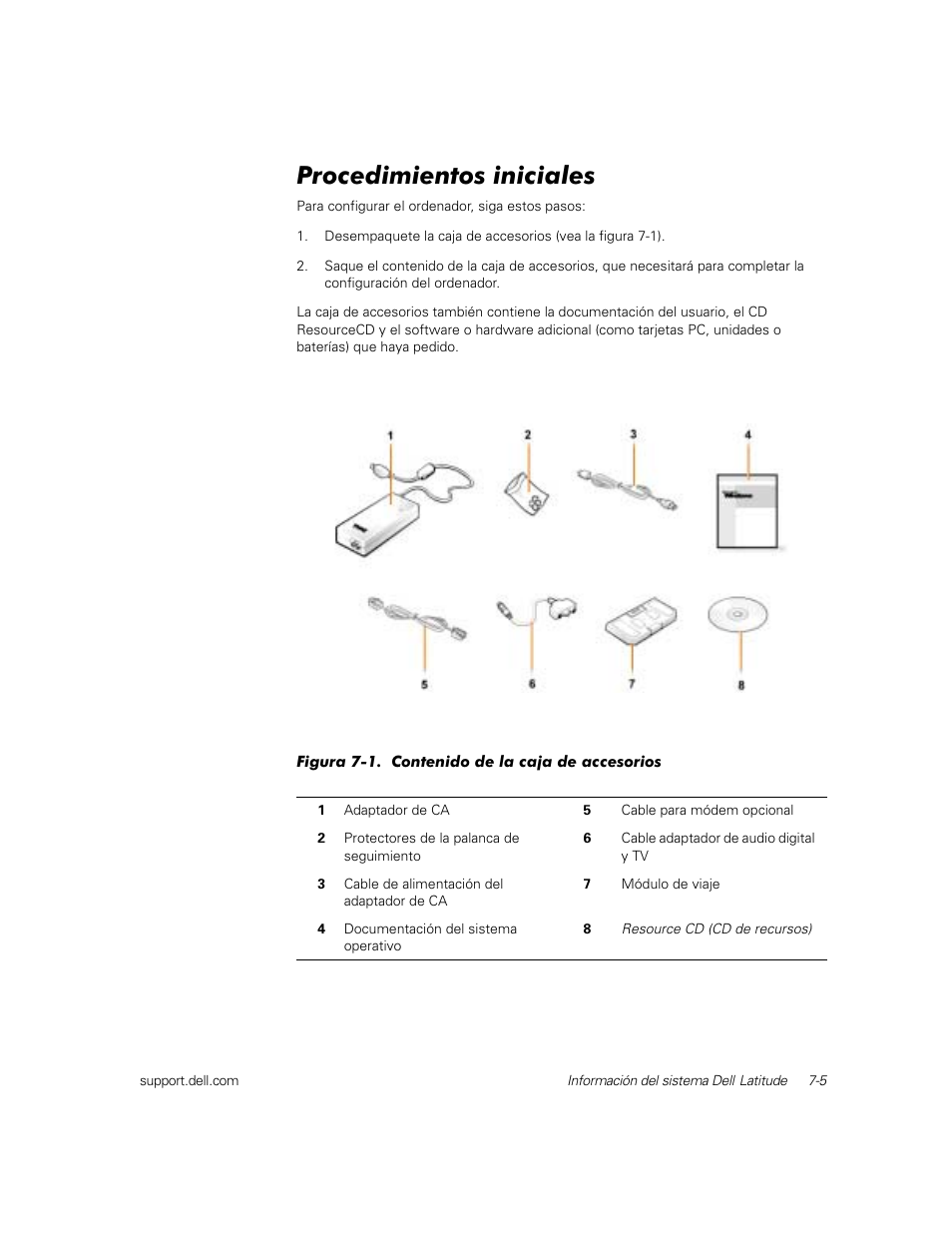 Procedimientos iniciales | Dell Latitude C800 User Manual | Page 126 / 137