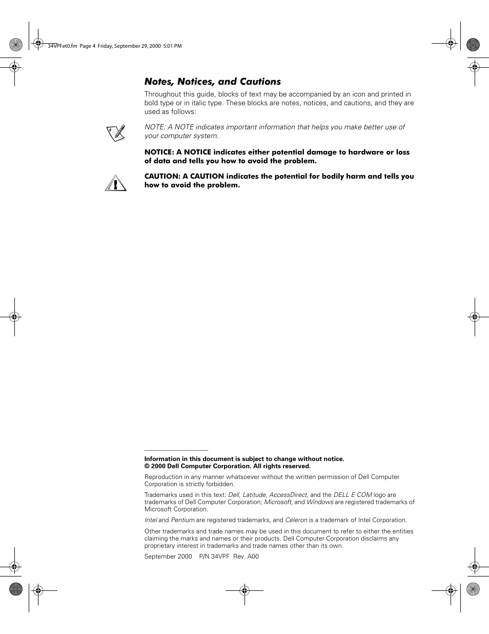 Dell Latitude C800 User Manual | Page 3 / 137