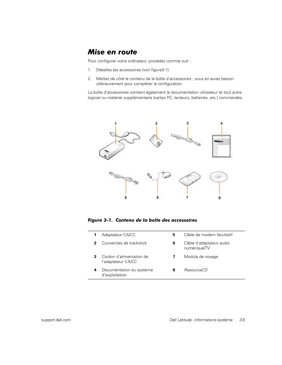 Mise en route | Dell Latitude C800 User Manual | Page 48 / 137