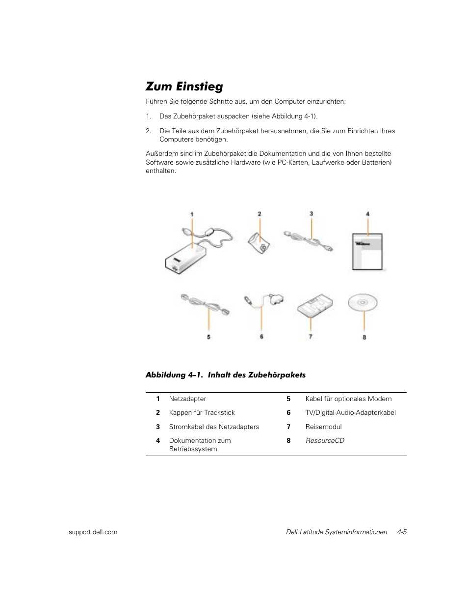 Zum einstieg | Dell Latitude C800 User Manual | Page 68 / 137