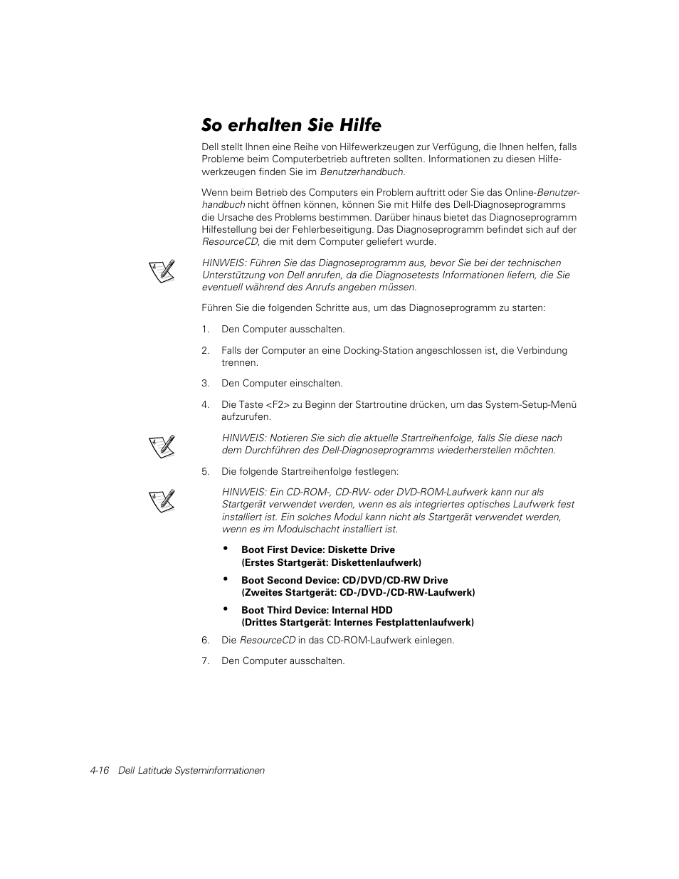 So erhalten sie hilfe | Dell Latitude C800 User Manual | Page 79 / 137
