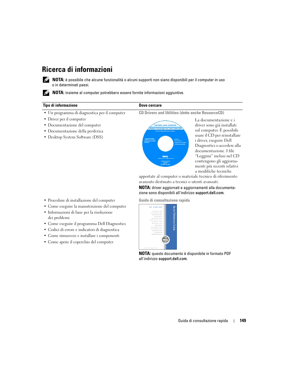 Ricerca di informazioni | Dell Precision 490 User Manual | Page 149 / 240