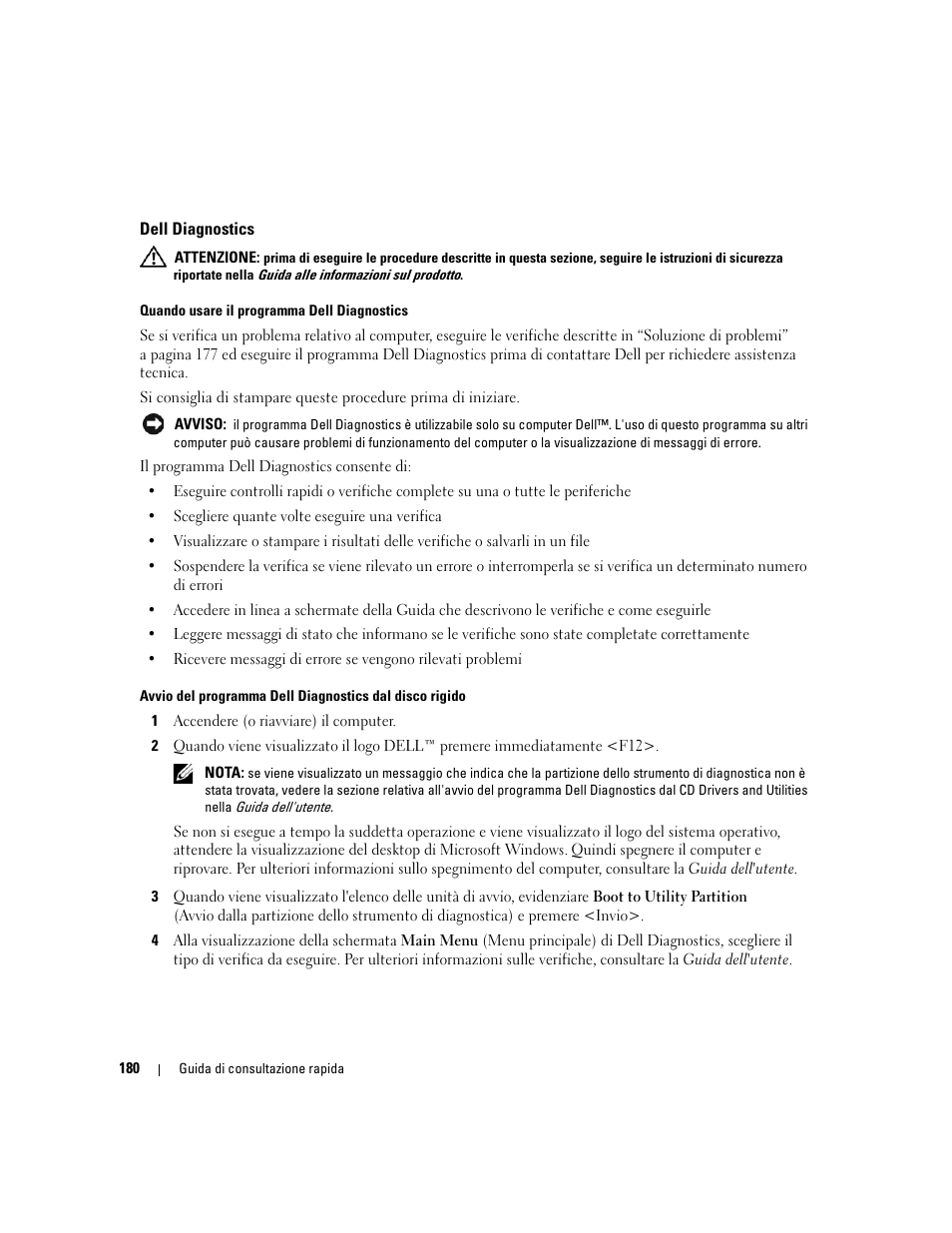 Dell diagnostics | Dell Precision 490 User Manual | Page 180 / 240