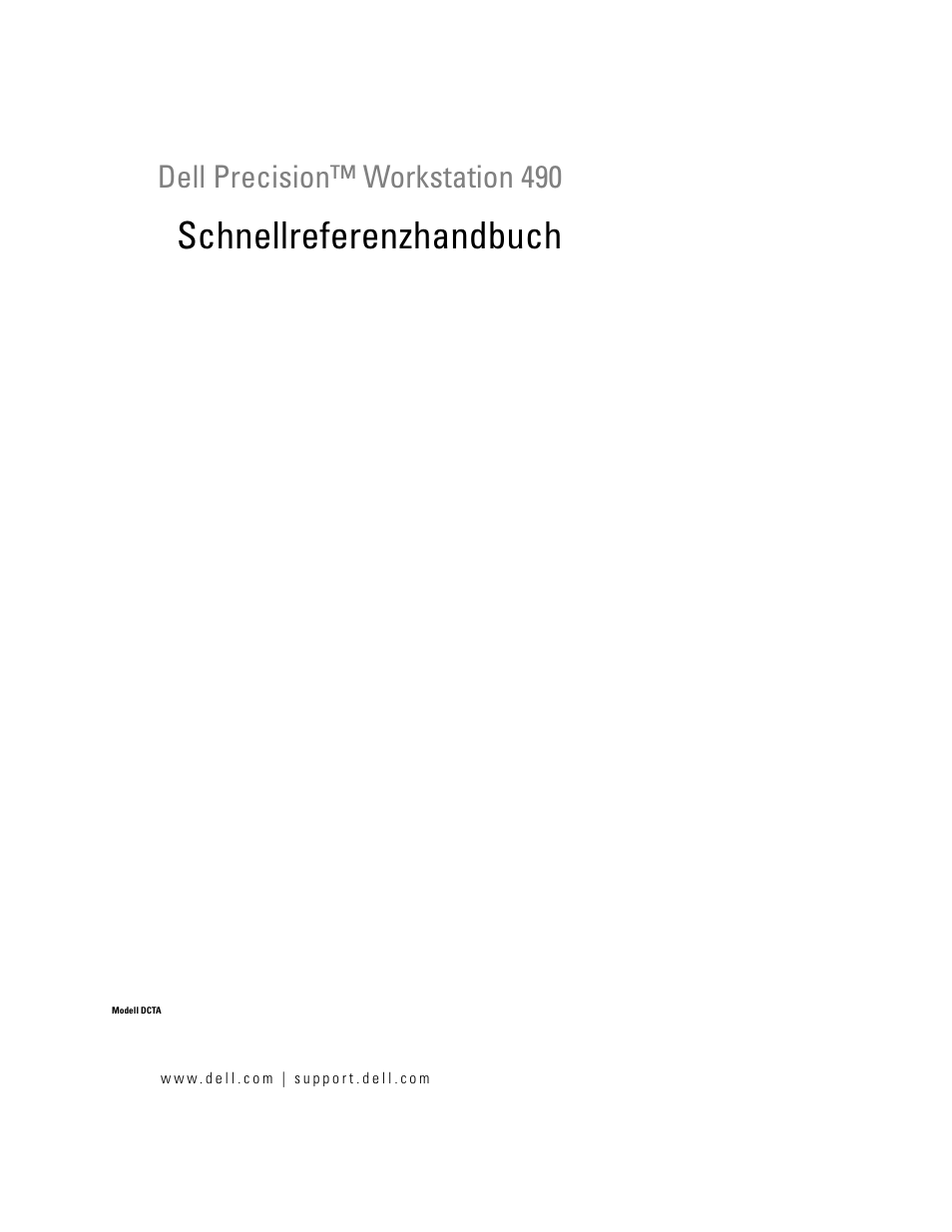Schnellreferenzhandbuch, Dell precision™ workstation 490 | Dell Precision 490 User Manual | Page 95 / 240