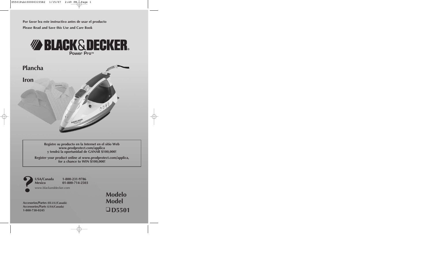 Black & Decker D5501 User Manual | 11 pages