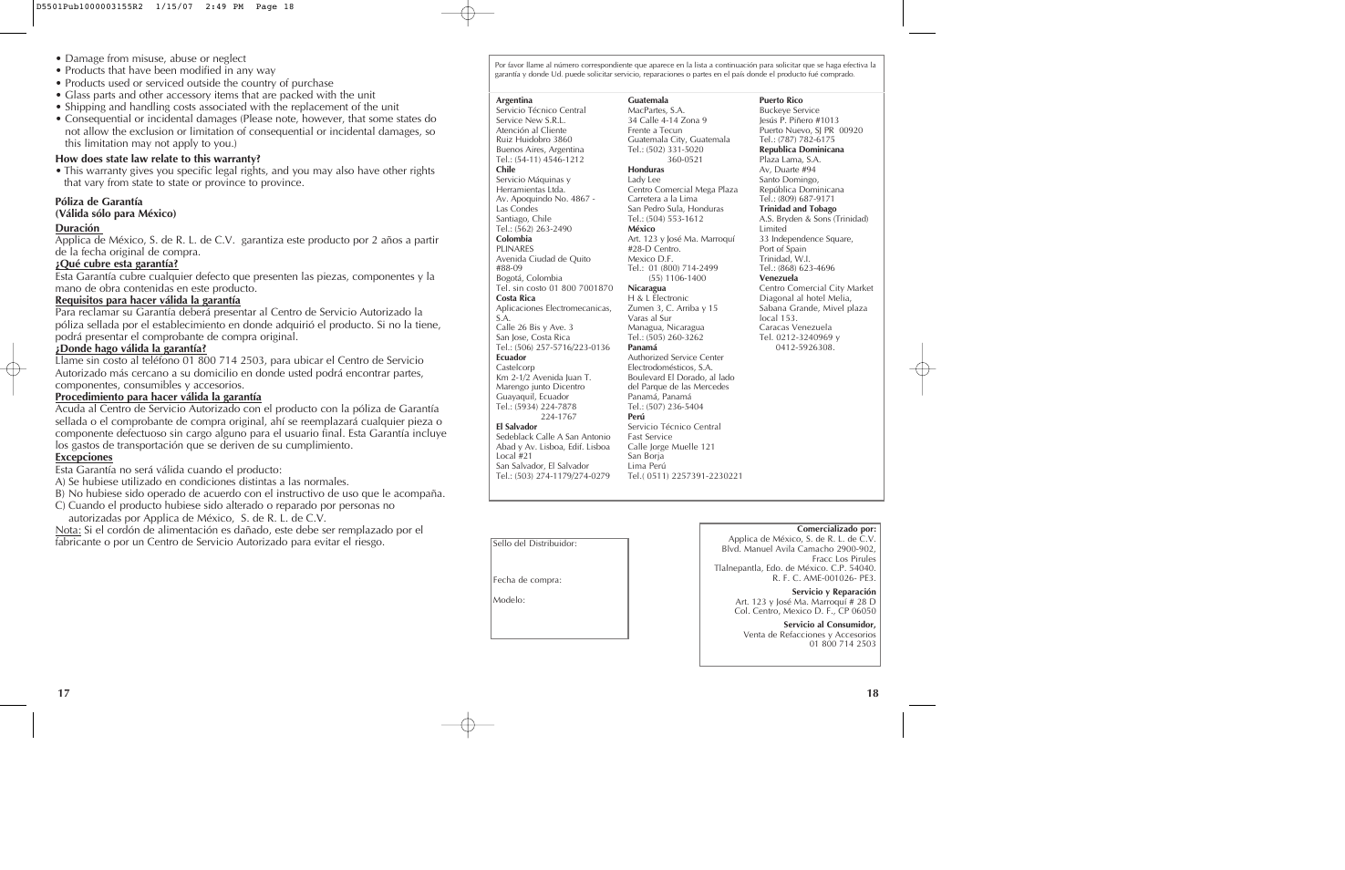 Black & Decker D5501 User Manual | Page 10 / 11