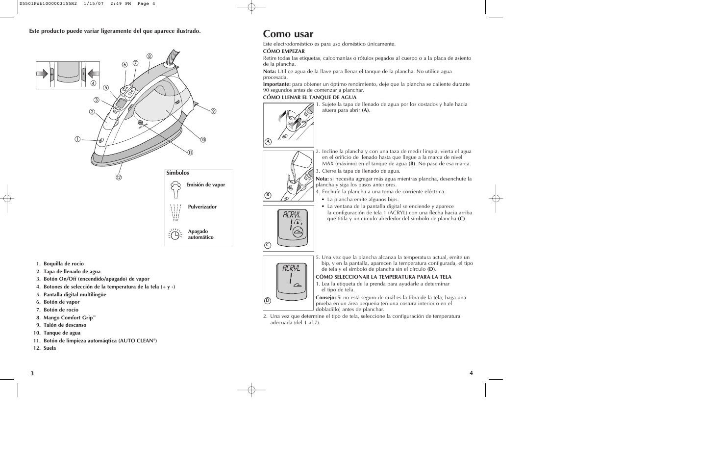 Como usar | Black & Decker D5501 User Manual | Page 3 / 11