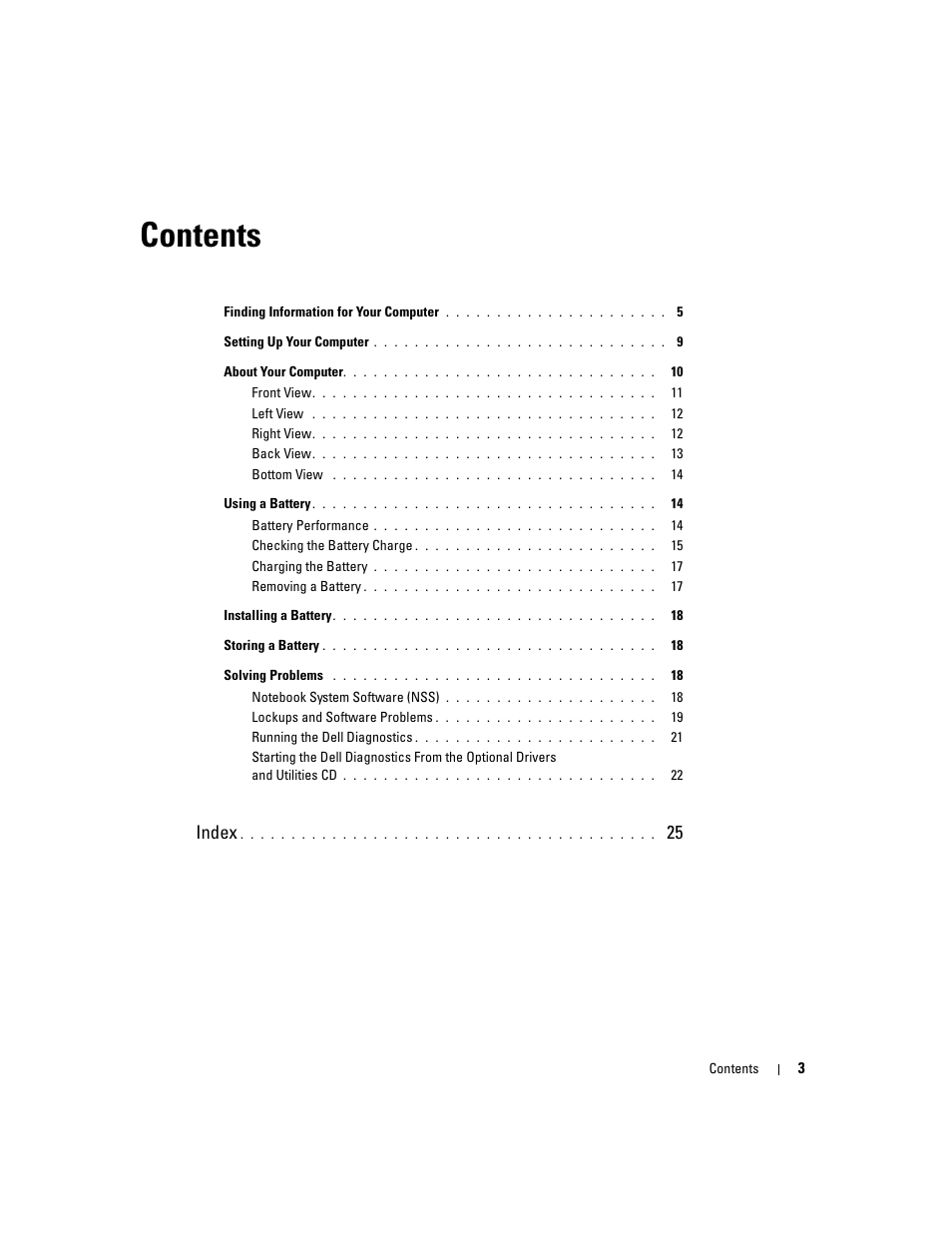 Dell Latitude D810 User Manual | Page 3 / 156