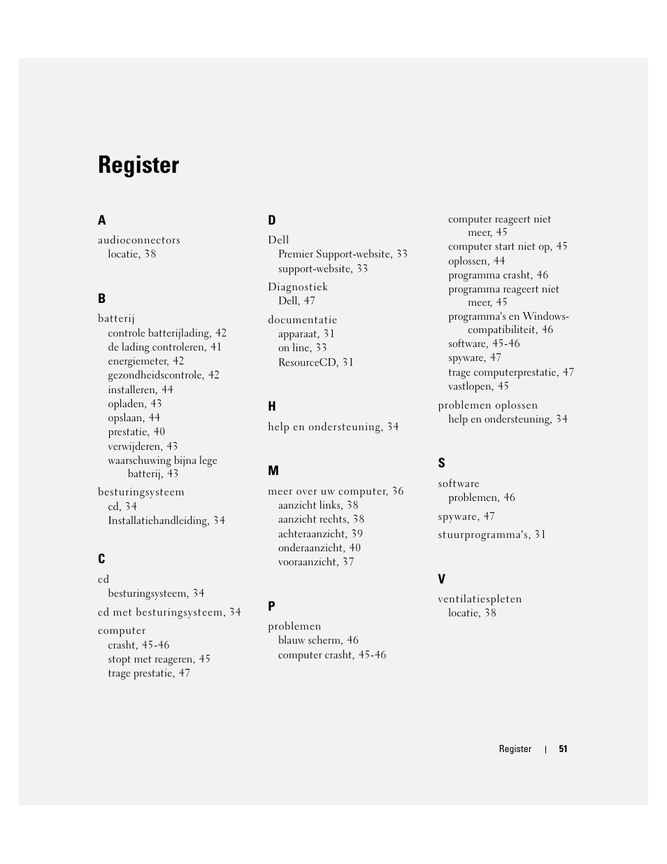 Register | Dell Latitude D810 User Manual | Page 51 / 156