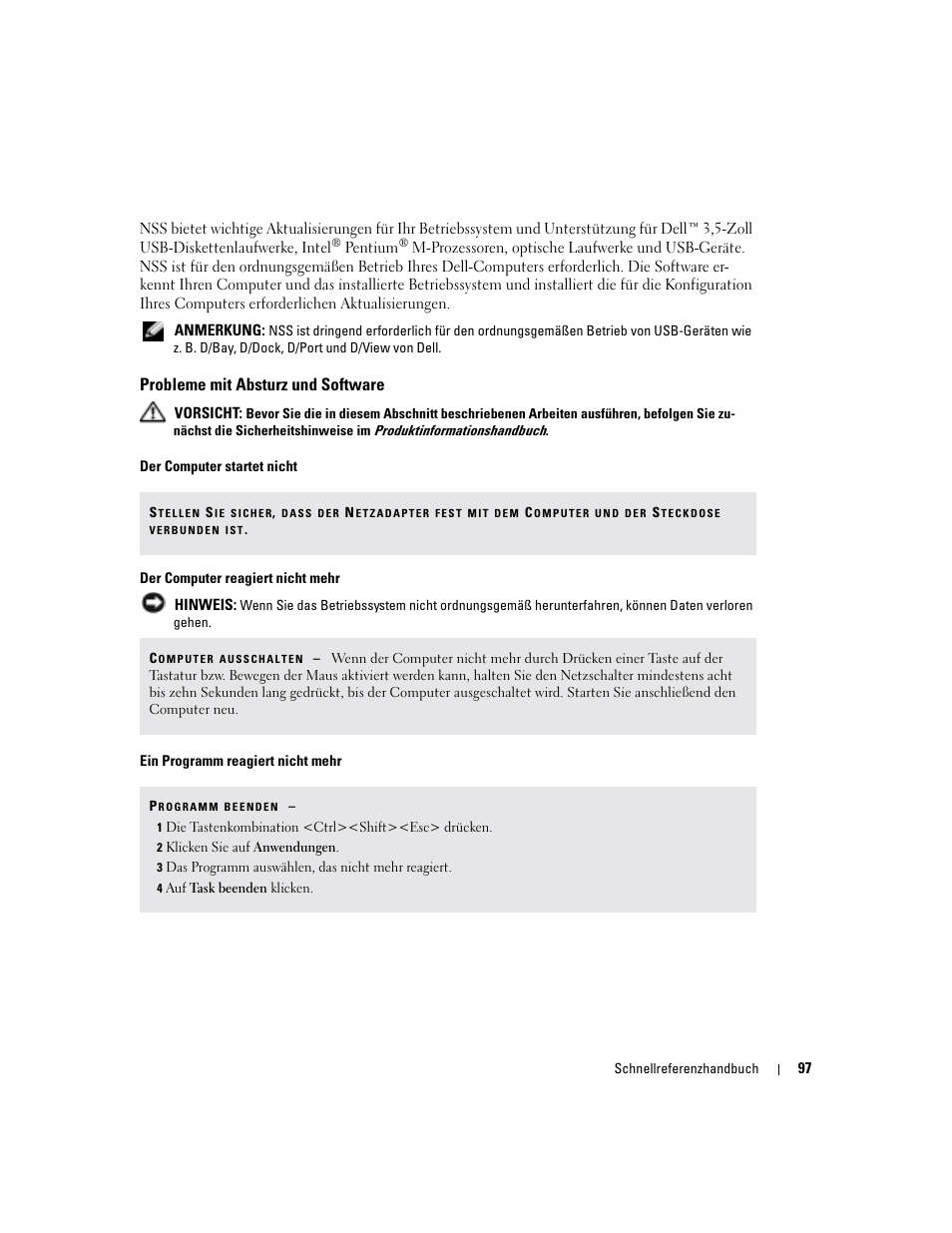 Probleme mit absturz und software | Dell Latitude D810 User Manual | Page 97 / 156