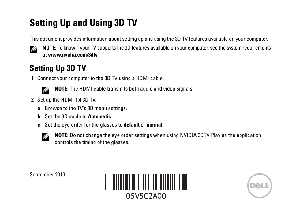 Dell XPS 14 (L401X, Late 2010) User Manual | 40 pages