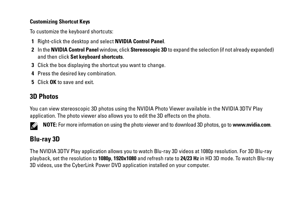 3d photos, Blu-ray 3d | Dell XPS 14 (L401X, Late 2010) User Manual | Page 5 / 40