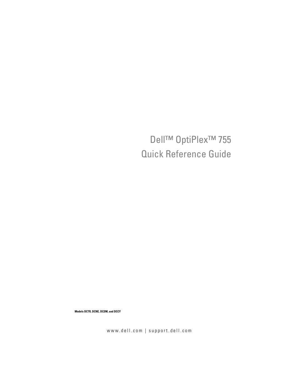 Dell OptiPlex 755 User Manual | 528 pages
