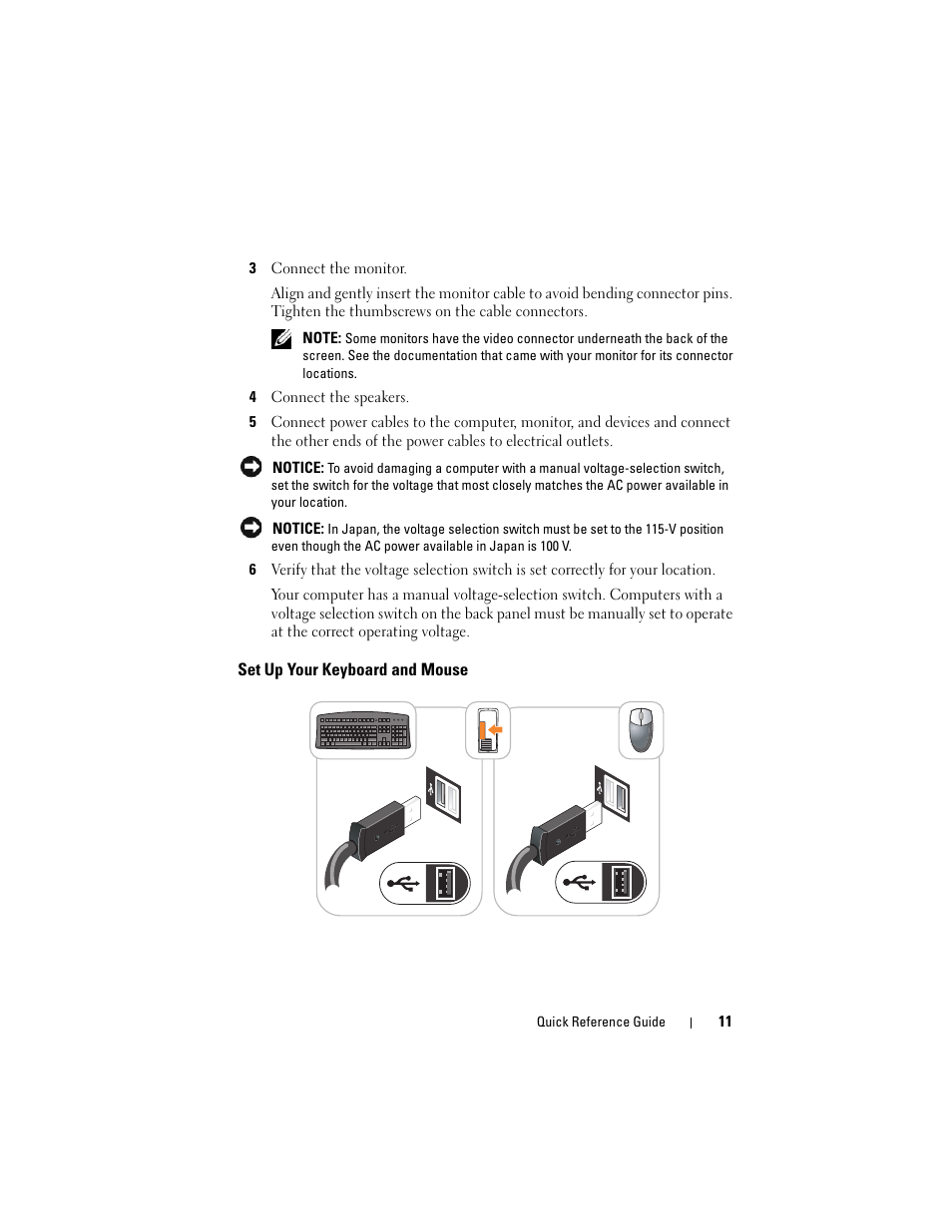 Set up your keyboard and mouse | Dell OptiPlex 755 User Manual | Page 11 / 528