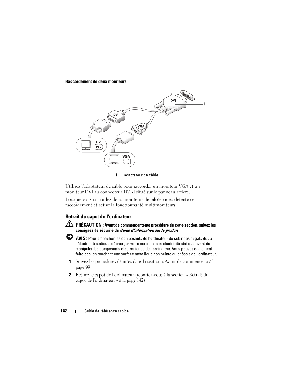 Retrait du capot de l'ordinateur | Dell OptiPlex 755 User Manual | Page 142 / 528