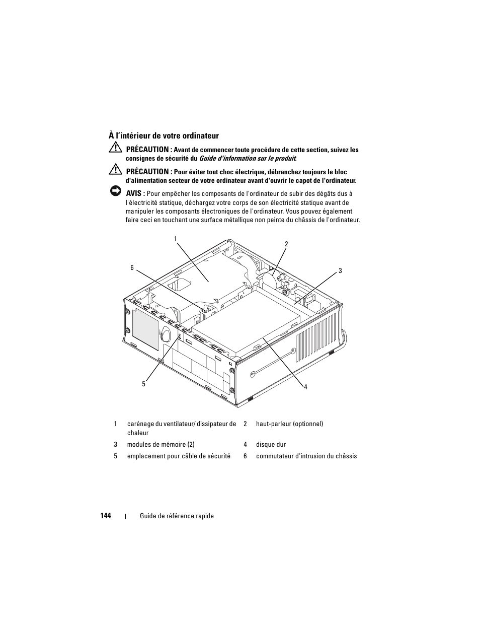 À l’intérieur de votre ordinateur | Dell OptiPlex 755 User Manual | Page 144 / 528