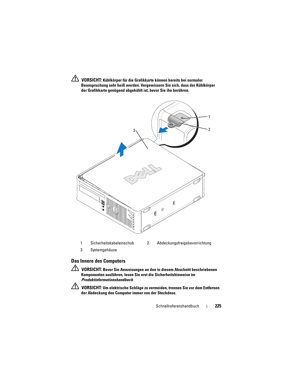 Das innere des computers | Dell OptiPlex 755 User Manual | Page 225 / 528