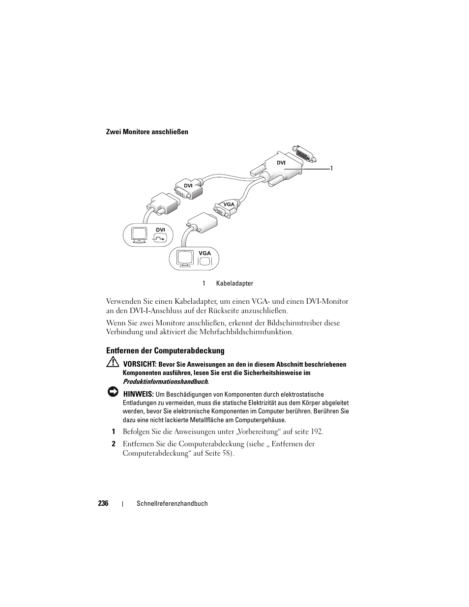 Entfernen der computerabdeckung | Dell OptiPlex 755 User Manual | Page 236 / 528