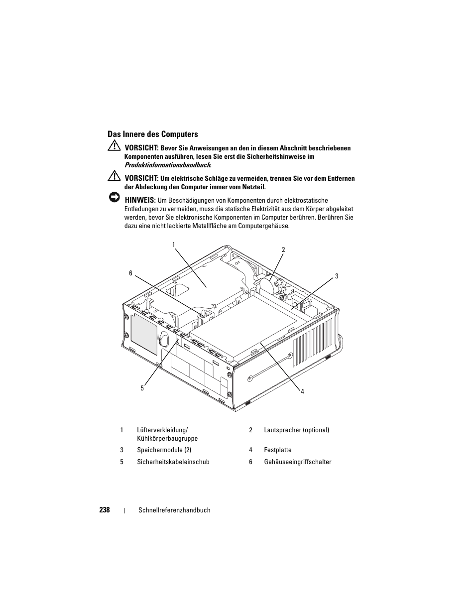 Das innere des computers | Dell OptiPlex 755 User Manual | Page 238 / 528