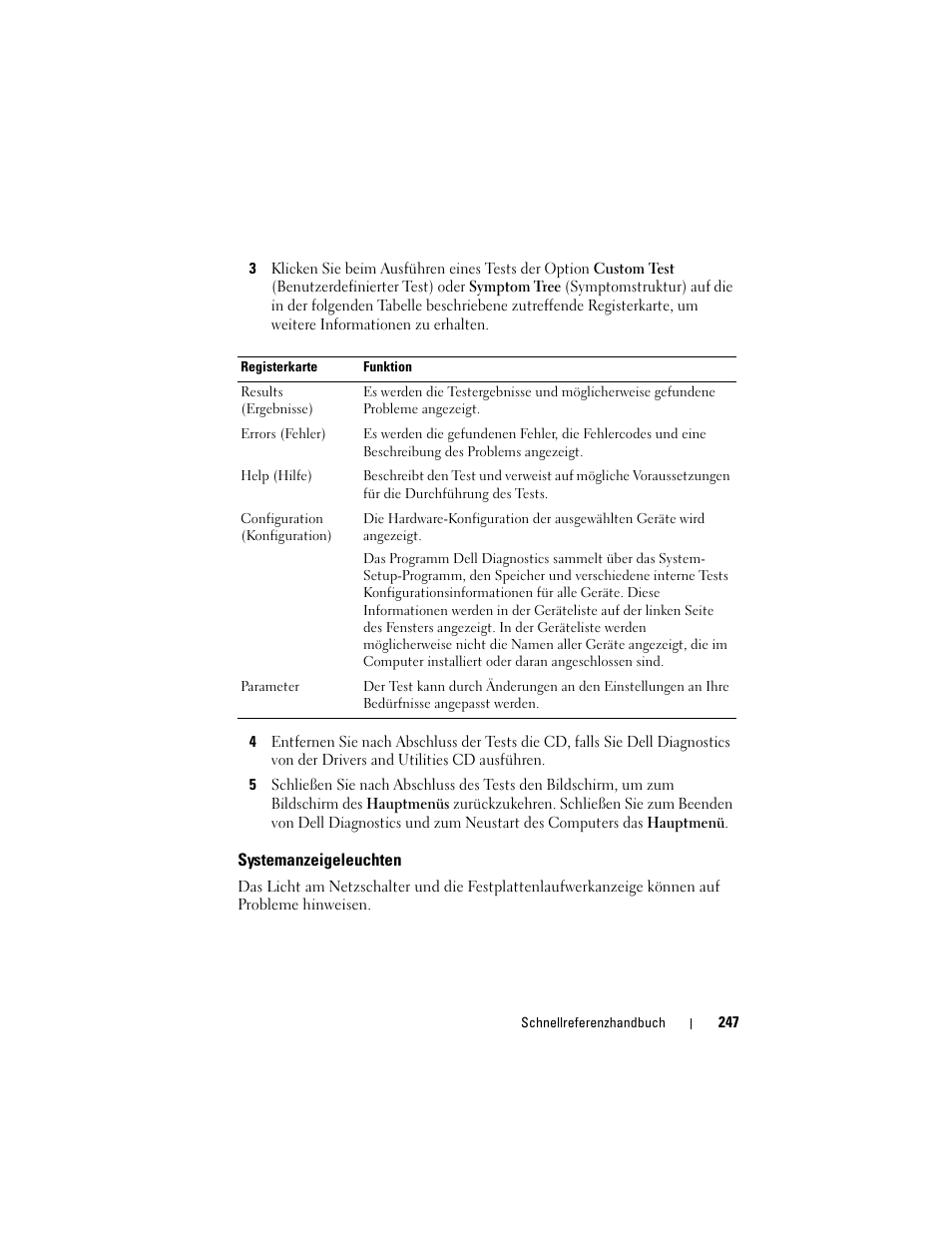 Systemanzeigeleuchten | Dell OptiPlex 755 User Manual | Page 247 / 528