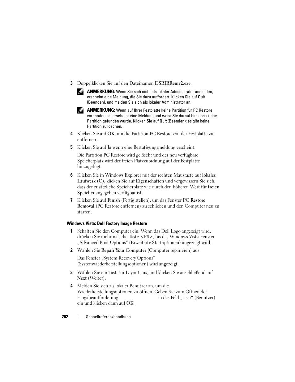 Dell OptiPlex 755 User Manual | Page 262 / 528