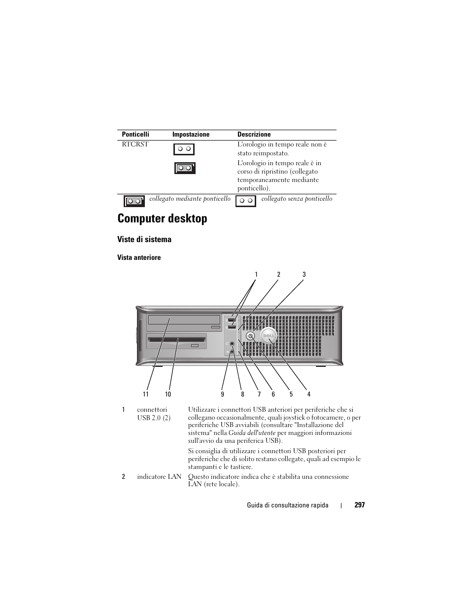 Computer desktop, Viste di sistema | Dell OptiPlex 755 User Manual | Page 297 / 528