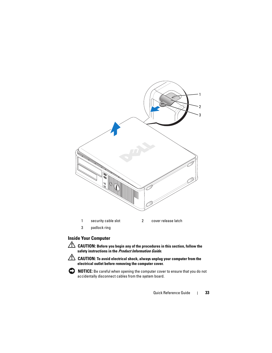 Inside your computer | Dell OptiPlex 755 User Manual | Page 33 / 528