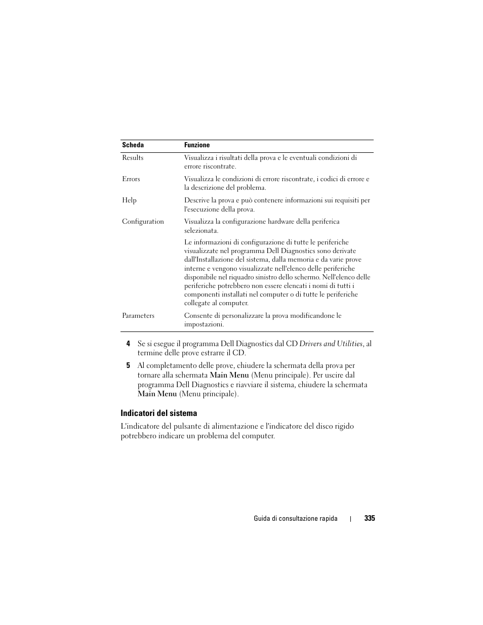 Indicatori del sistema | Dell OptiPlex 755 User Manual | Page 335 / 528