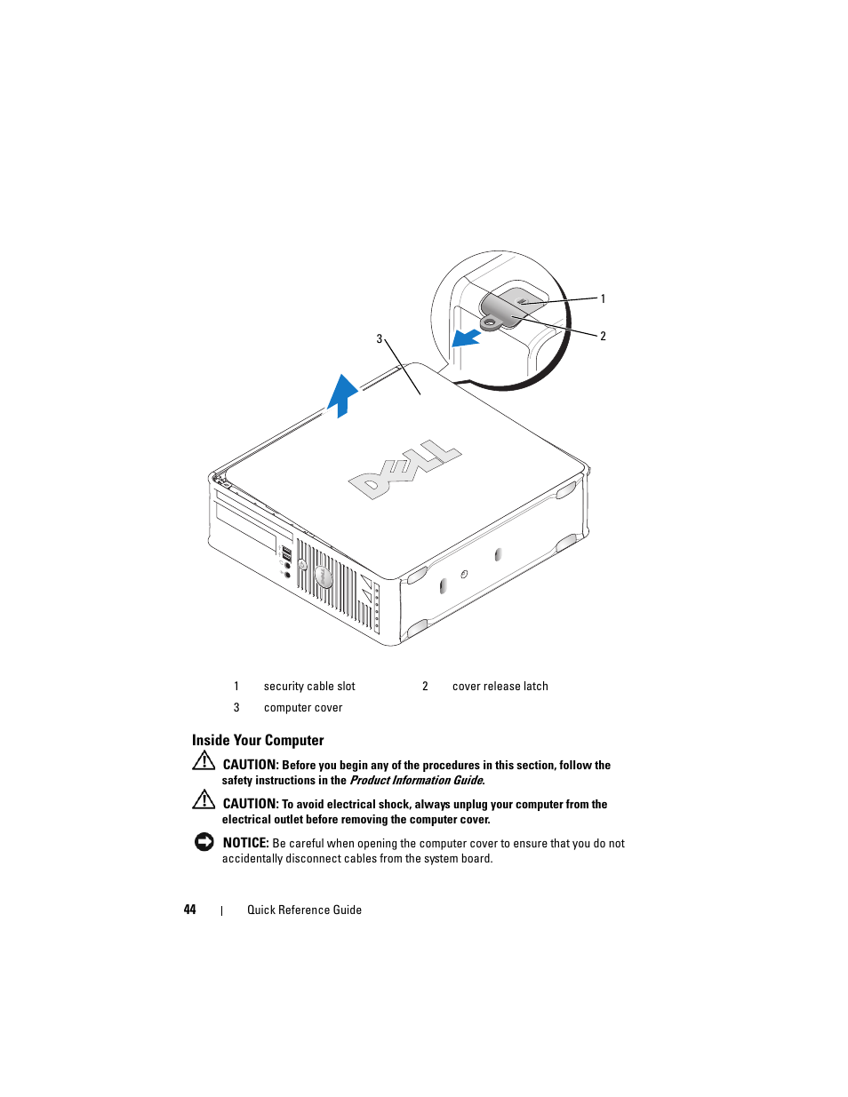 Inside your computer | Dell OptiPlex 755 User Manual | Page 44 / 528