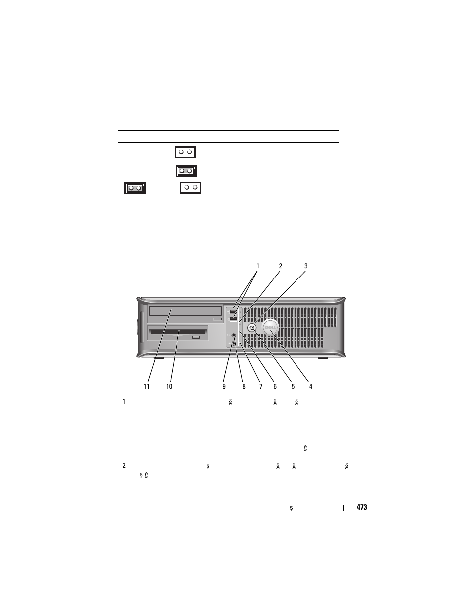 Masaüstü bilgisayar, Sistem görünümleri | Dell OptiPlex 755 User Manual | Page 473 / 528