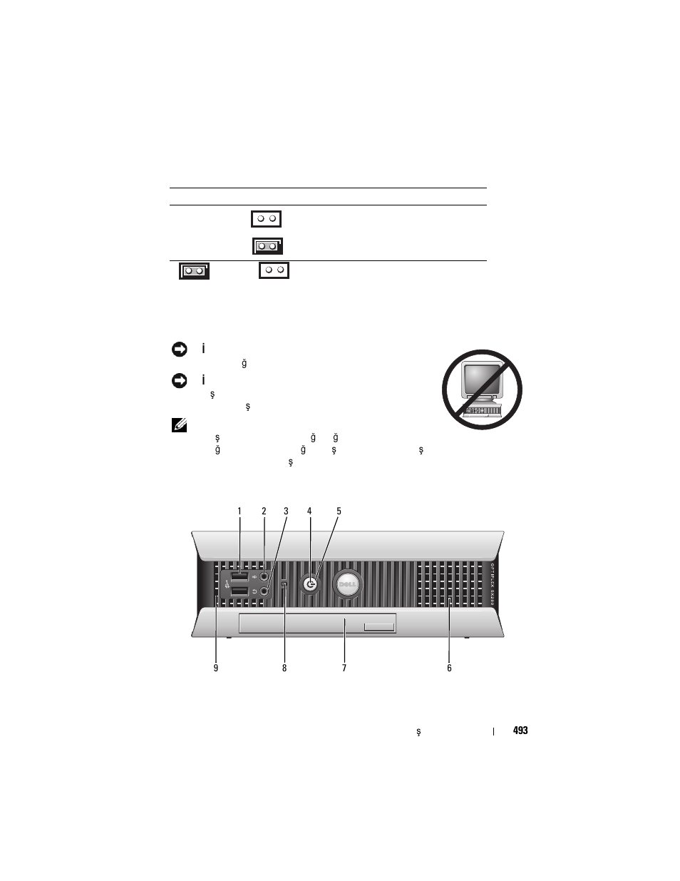 Ultra small form factor bilgisayar, Sistem görünümleri | Dell OptiPlex 755 User Manual | Page 493 / 528