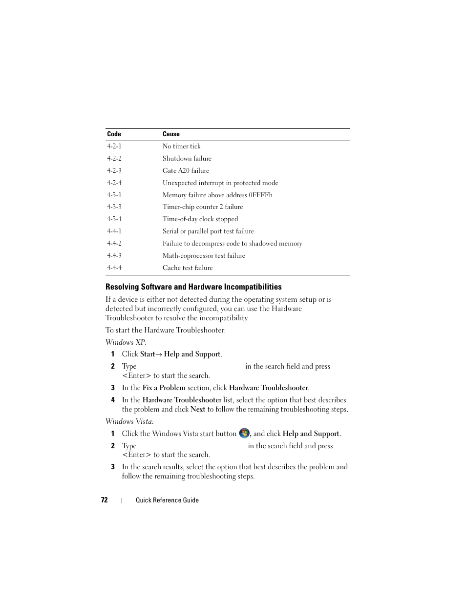 Resolving software and hardware incompatibilities | Dell OptiPlex 755 User Manual | Page 72 / 528