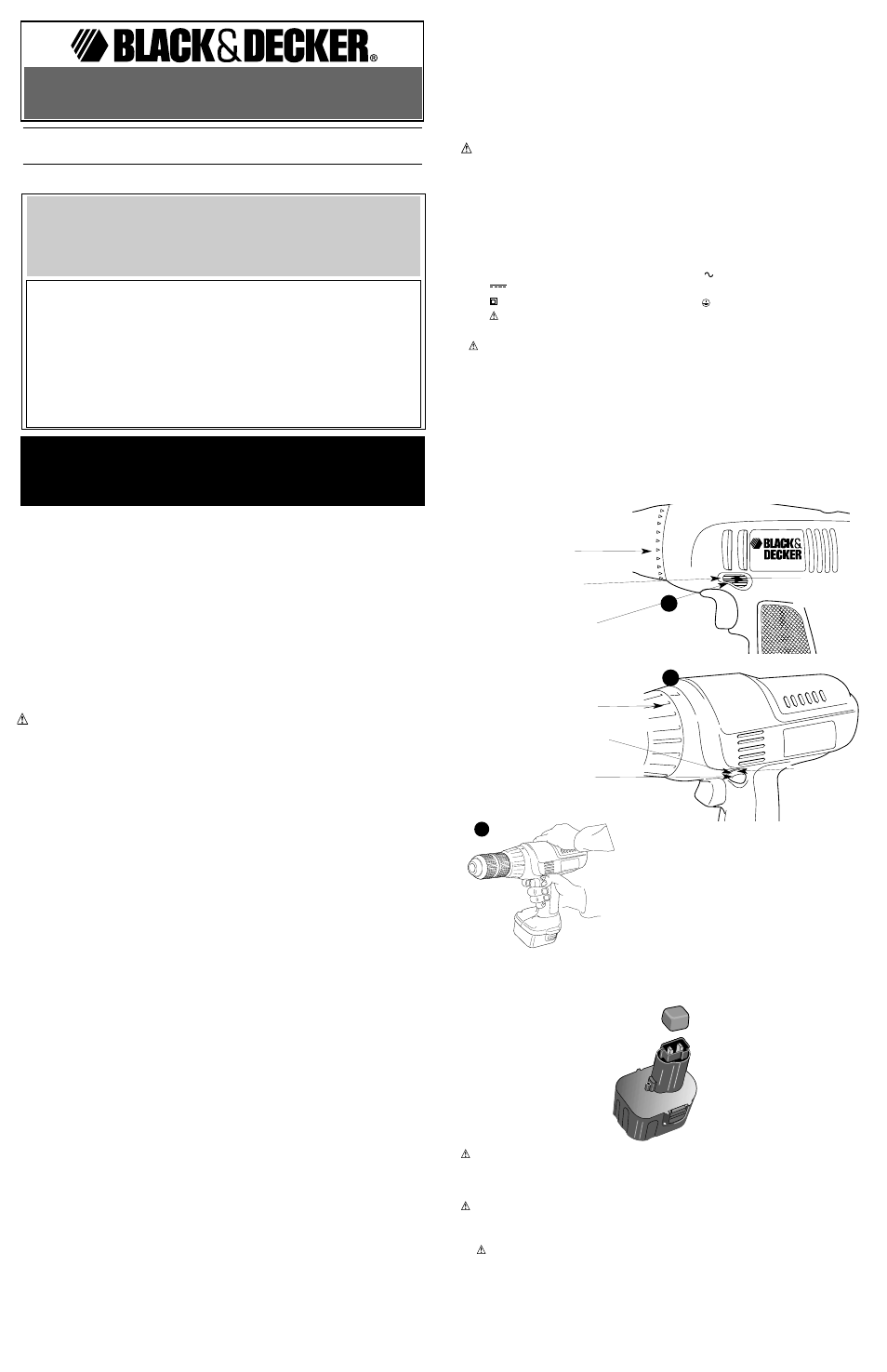 Black & Decker CD1200 User Manual | 6 pages