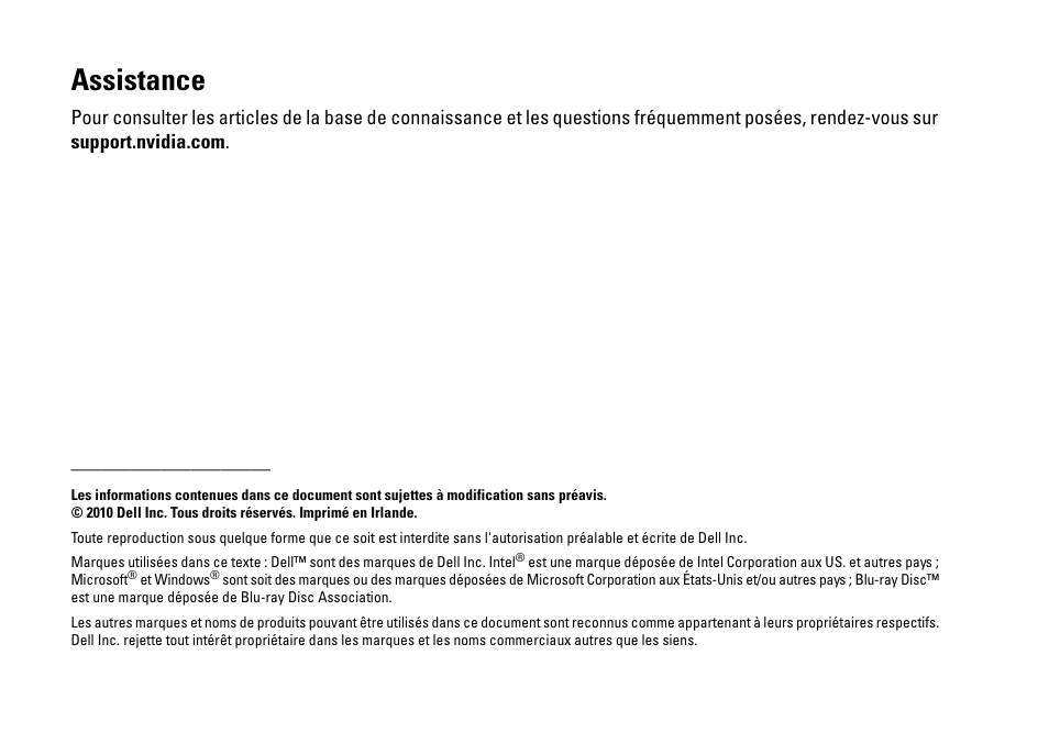Assistance | Dell XPS 15 (L501X, Late 2010) User Manual | Page 24 / 40