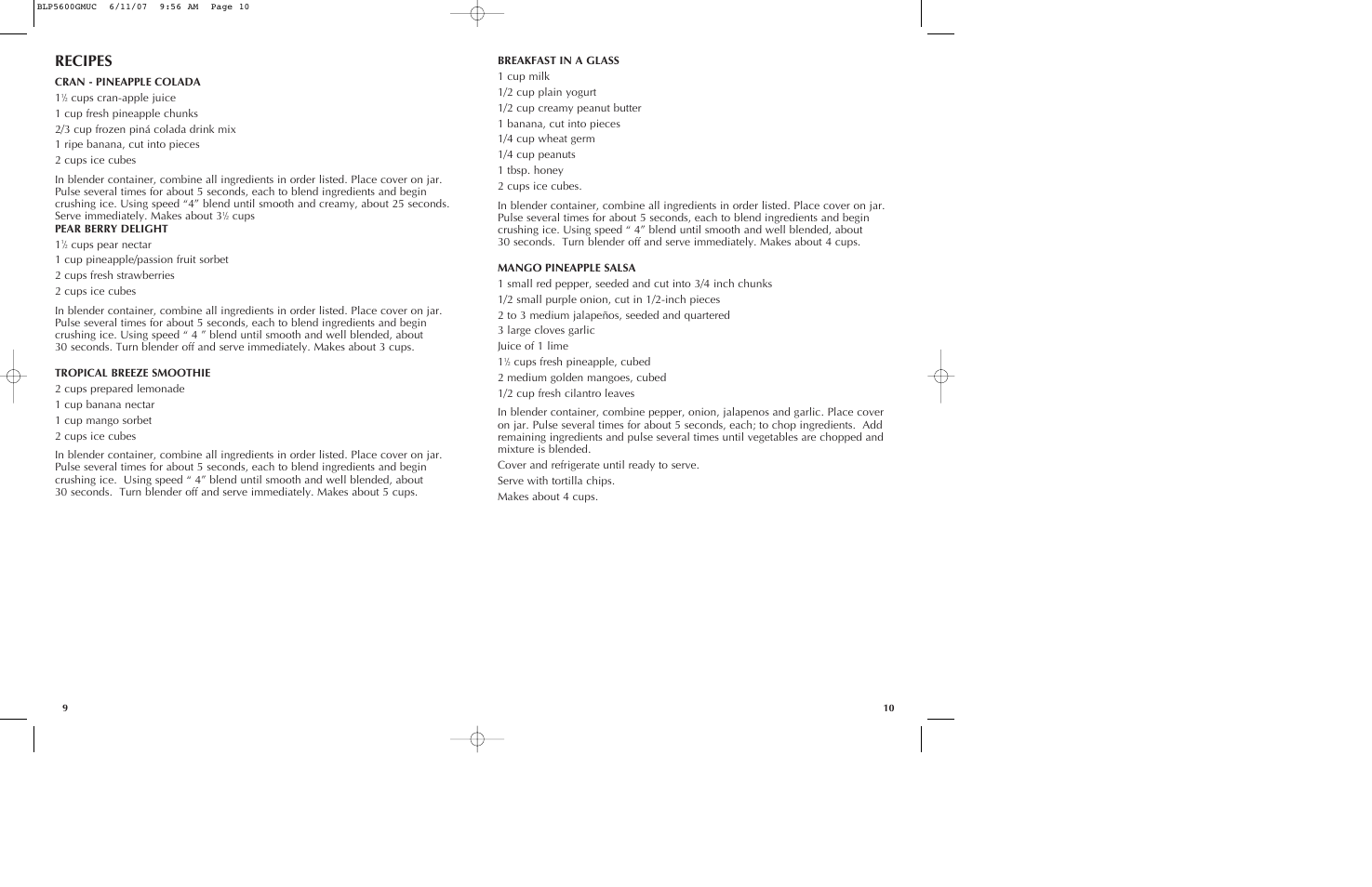 Recipes | Black & Decker iBLEND BLP5600GM User Manual | Page 6 / 25