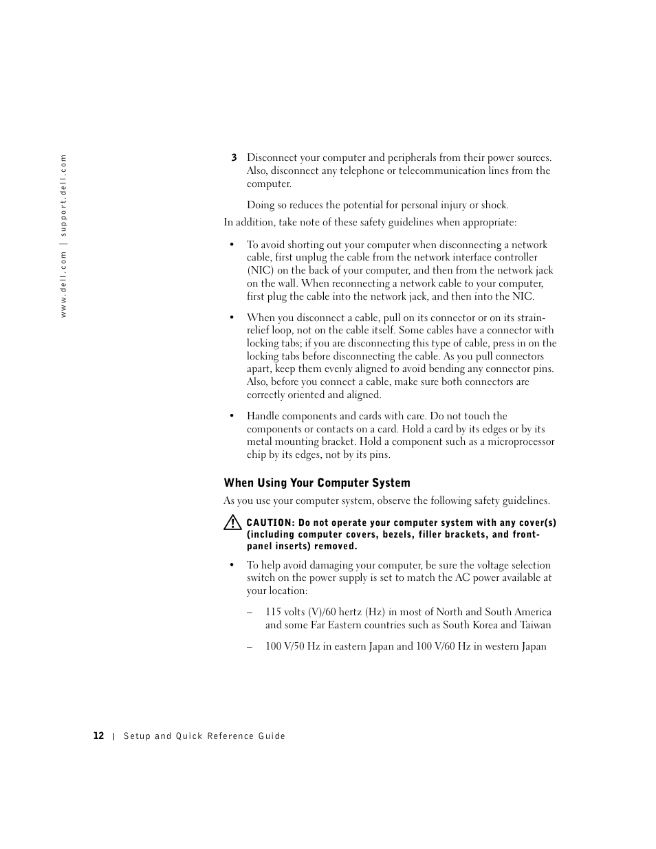 When using your computer system | Dell OptiPlex GX240 User Manual | Page 14 / 86