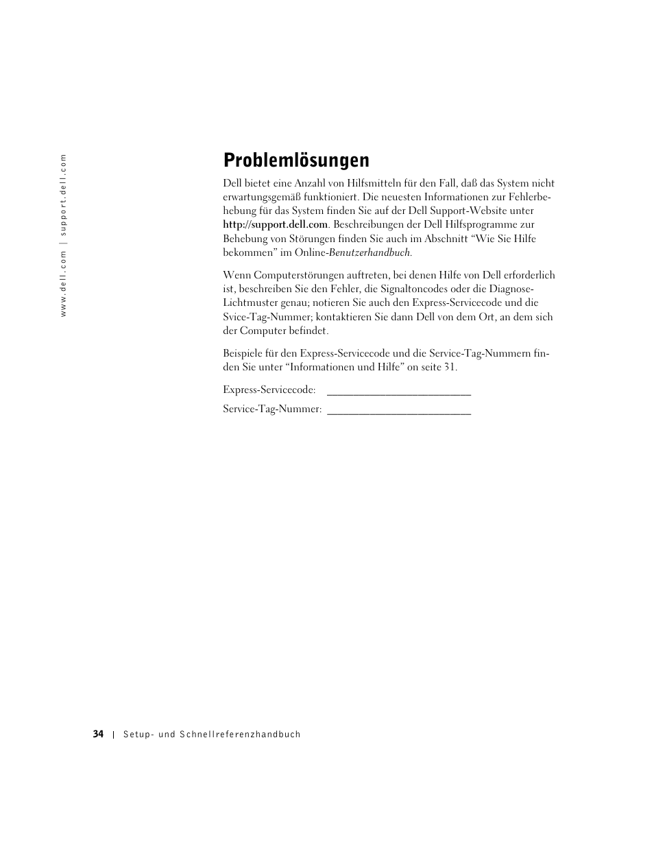 Problemlösungen | Dell OptiPlex GX240 User Manual | Page 36 / 86